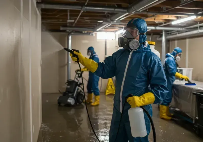 Basement Sanitization and Antimicrobial Treatment process in Sauk Centre, MN